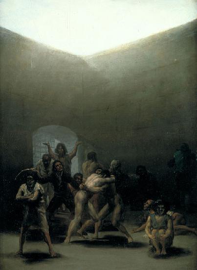 Francisco de Goya Courtyard with Lunatics or Yard with Madmen Sweden oil painting art